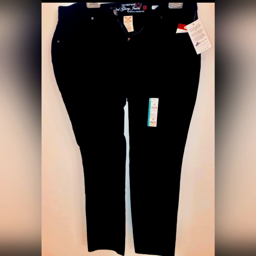Faded Glory Ultimate Skinny Jeans Black Size 16